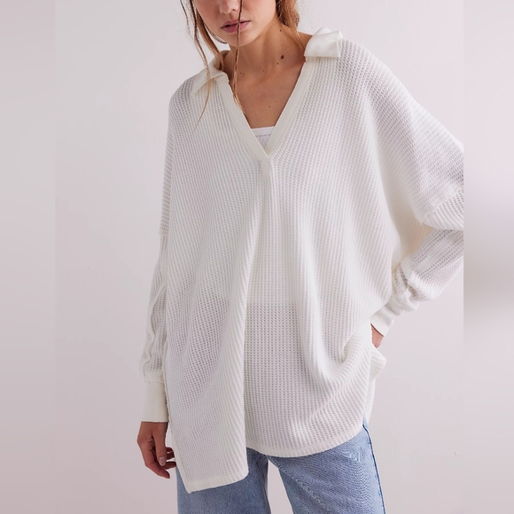 FREE PEOPLE We The Free Travis Polo/Ivory - Picture 2 of 8